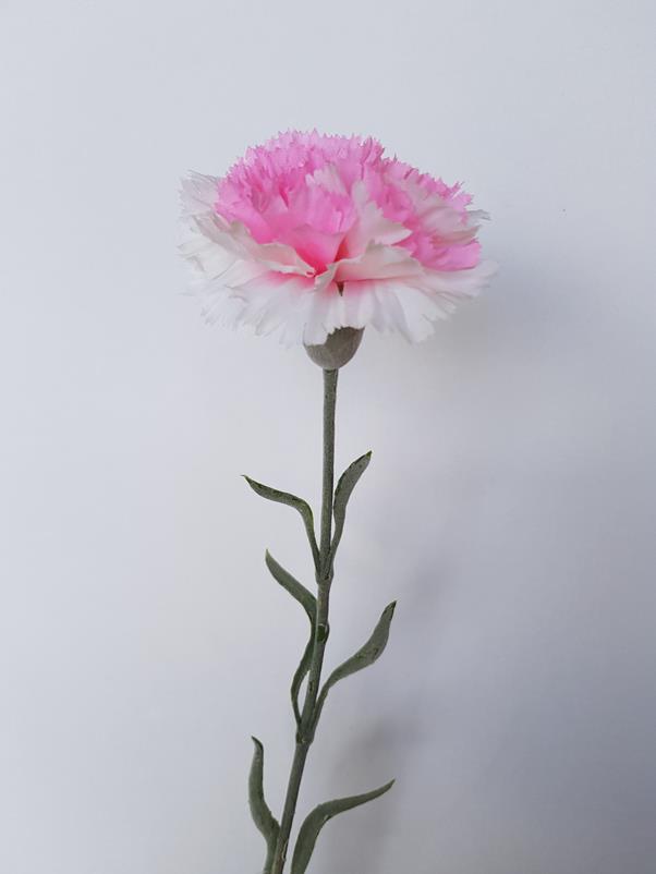 Artificial Carnation Pink White Cm Desflora