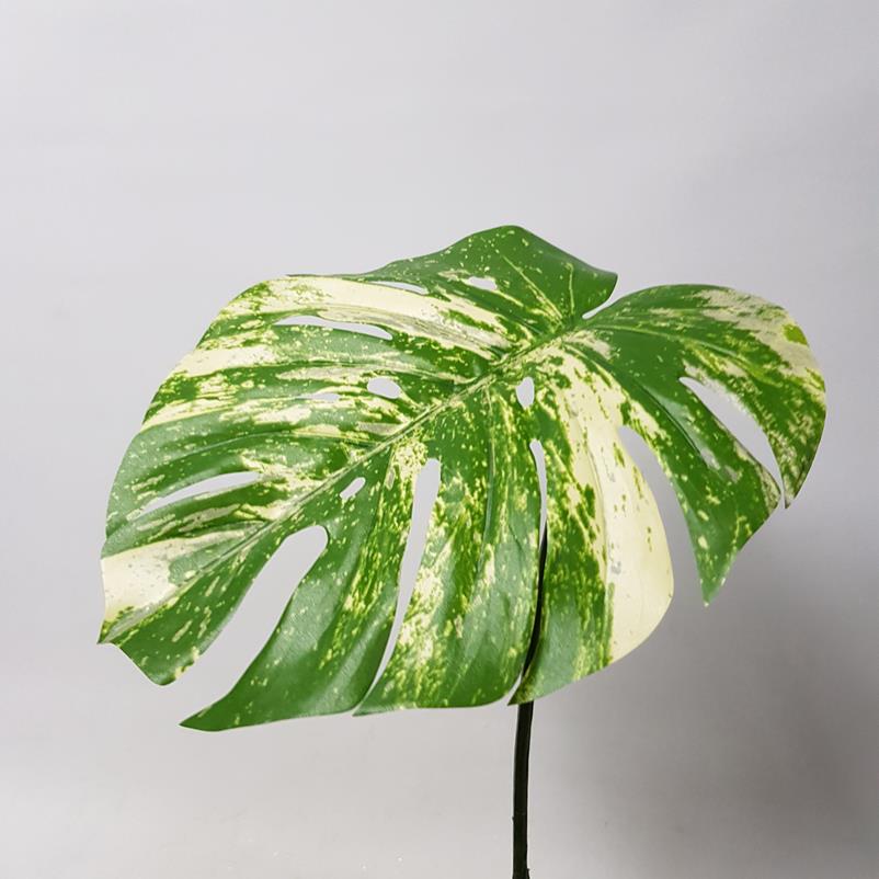 Artificial Monstera Leaf Variegated 60cm Desflora