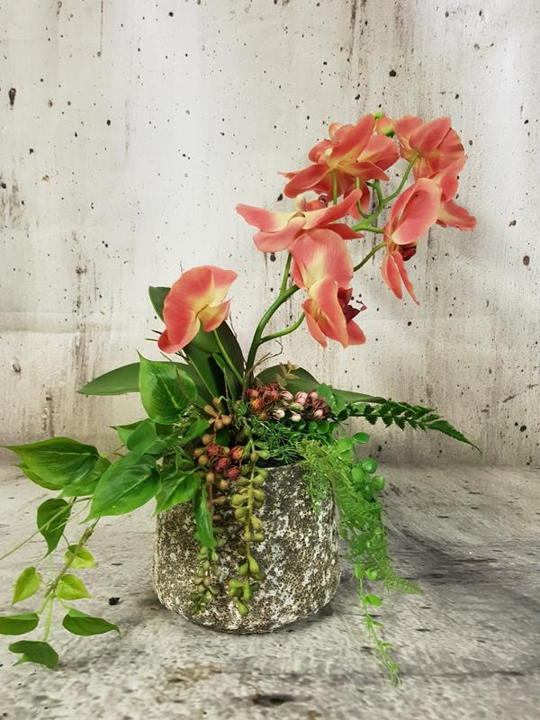 artificial orchid arrangement
