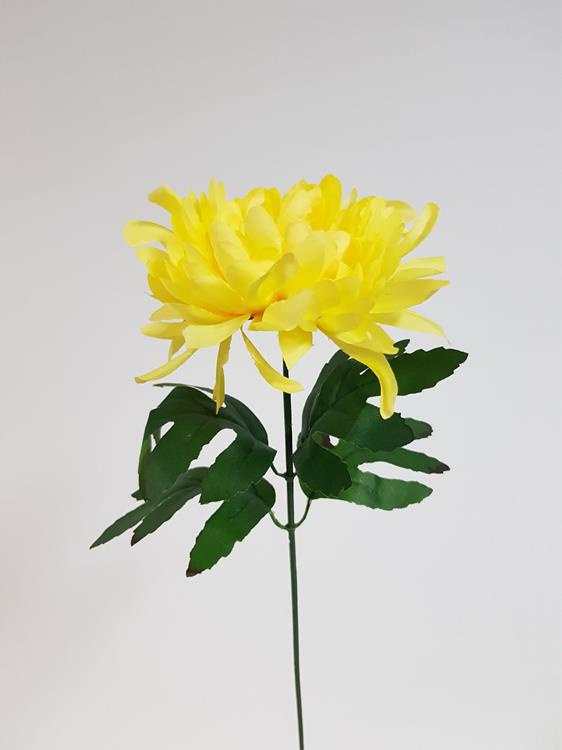 Artificial Chrysanthemum Yellow 65cm - Desflora