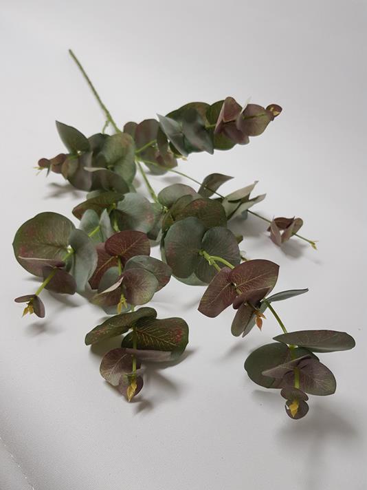 Artificial Eucalyptus Stem Grey Pink 91cm Desflora