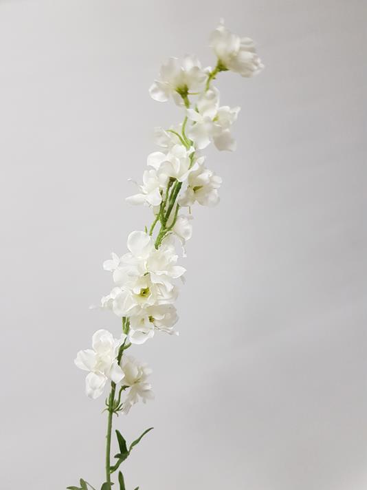 Artificial Delphinium Slim White 81cm - Desflora