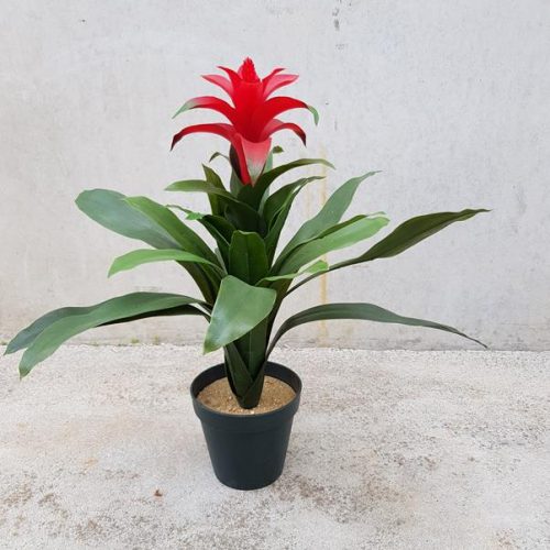 Artificial Plant Bromeliad Red 50cm