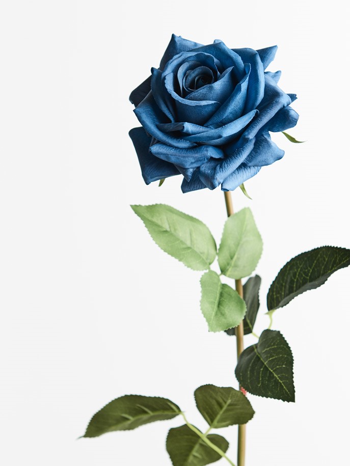 Artificial Rose Anna Dark Blue 75cm - Desflora