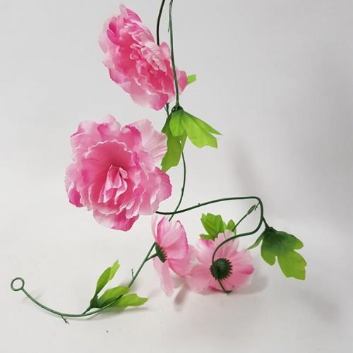 Artificial Chain of Peony Garland Pink 180cm