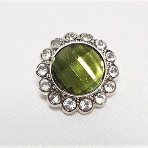 Rhinestone Button Green - Style 5