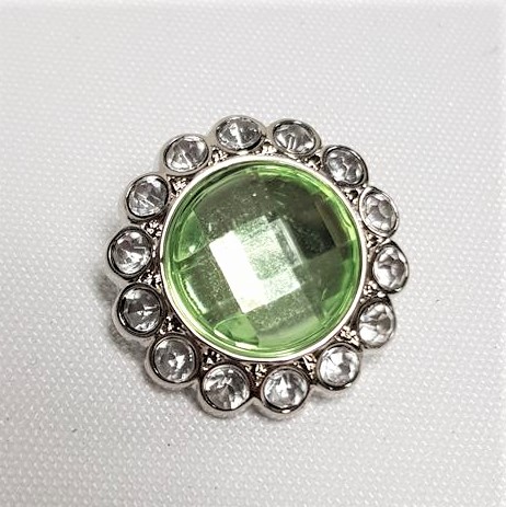 Rhinestone Button Lime - Style 4