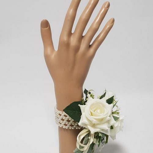 Artificial Wrist Corsage Riley (Pearl Band) Desflora