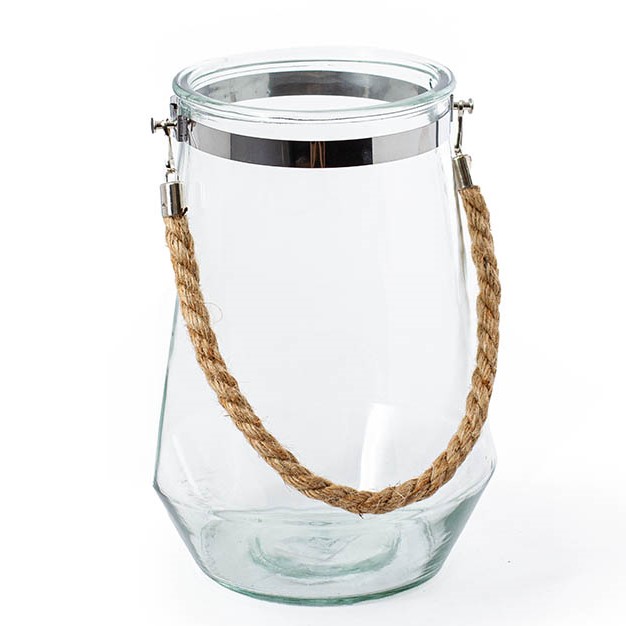 Glass Hurricane Vase 28cm - Desflora