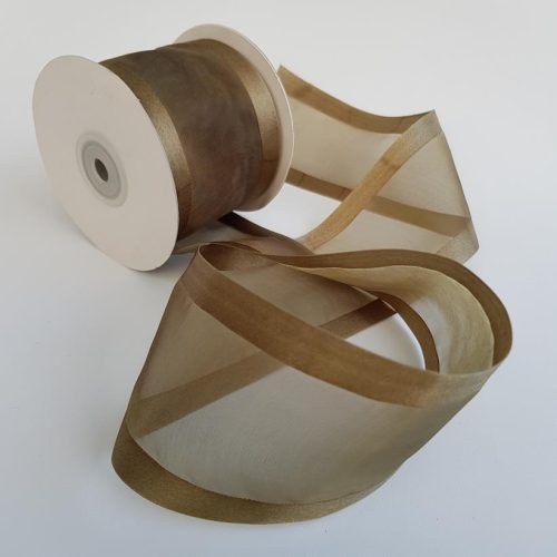 Satin Edged Ribbon 75mm Moss