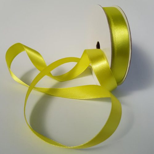 Satin Ribbon Single sided 15mm Lime