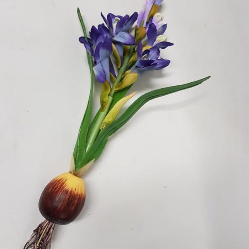 Artificial Tube Rose Purple 38cm