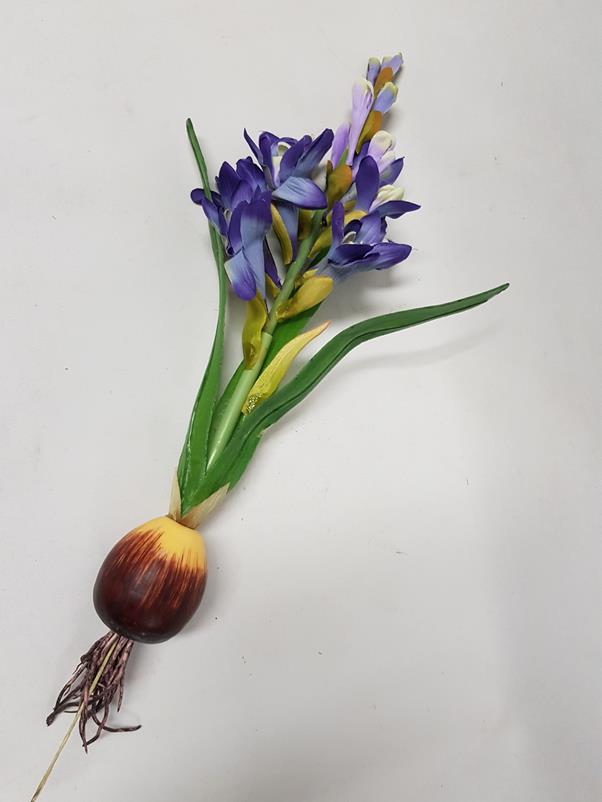 Artificial Tube Rose Purple 38cm