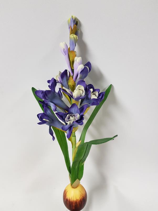 Artificial Tube Rose Purple 38cm - Image 2