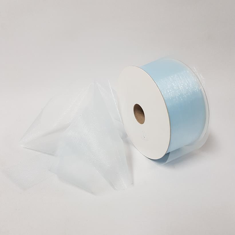 Organza Ribbon 50mm Baby Blue