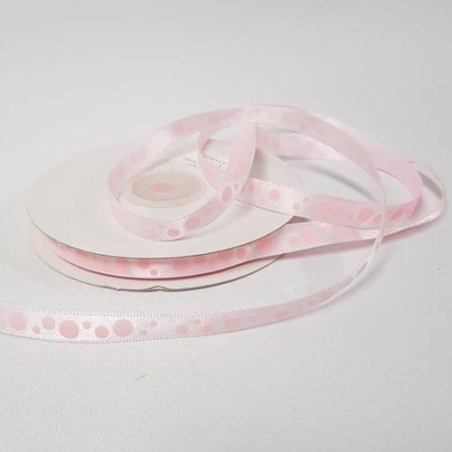 Satin Ribbon Raised Dots 10mm Pink