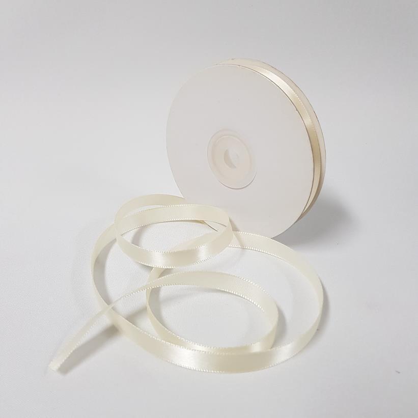 Ivory Double Sided Satin Ribbon 10mm