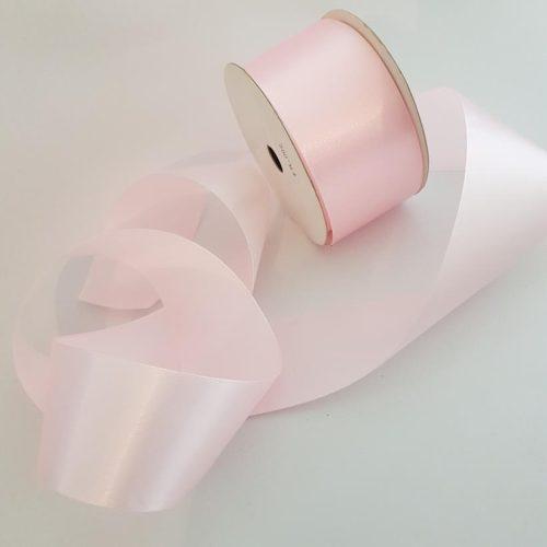 Satin Ribbon Single sided 50mm Baby Pink