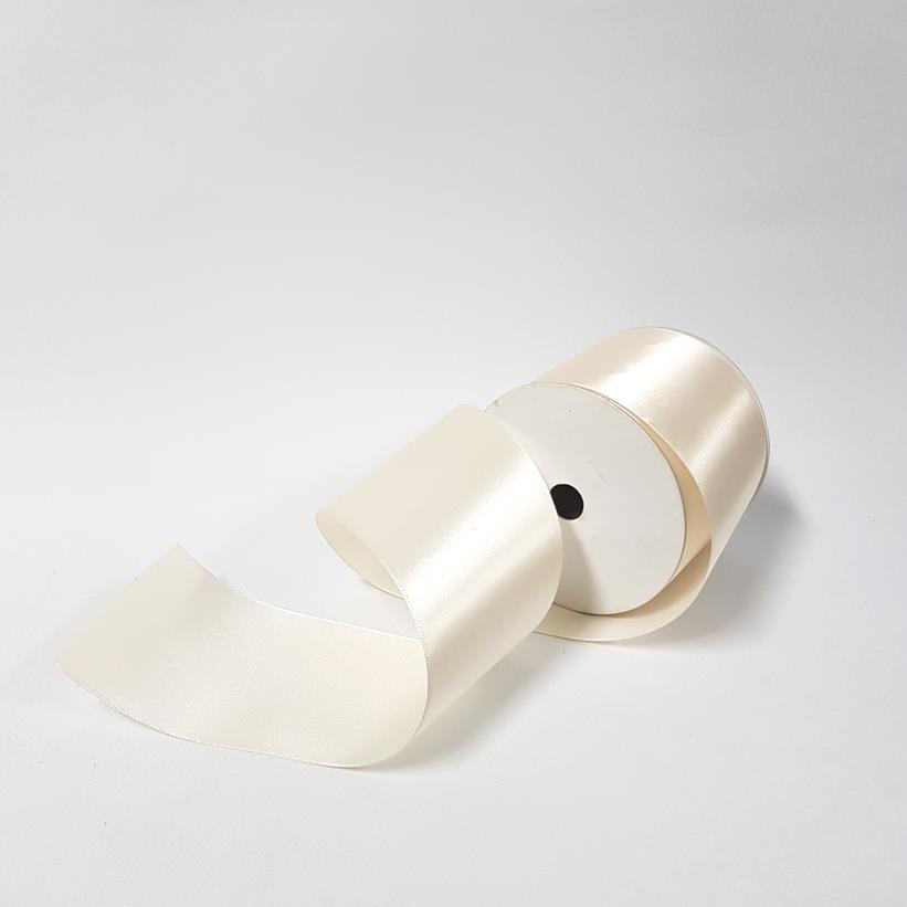 Satin Ribbon Single sided 15mm Ivory