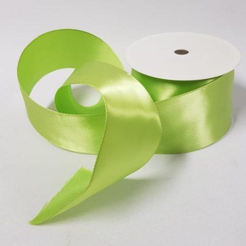 Satin Ribbon Wired Ribbon 63mm Olive