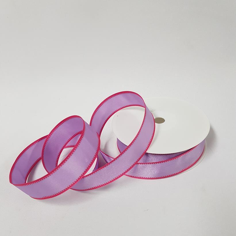 Taffeta Two Toned Wired Ribbon 25mm Purple - Desflora
