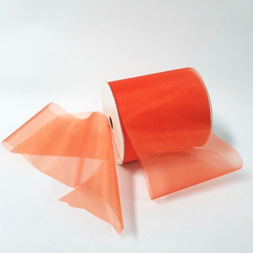 Organza Ribbon - 1 1/2 x 100 yds, Orange - ULINE - S-13171O