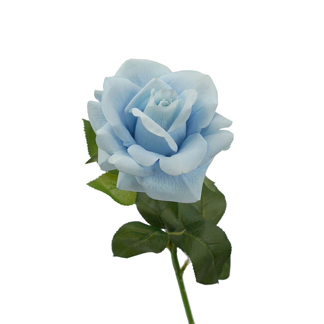 Real Touch Bloomed Rose Light Blue 73cm - Desflora