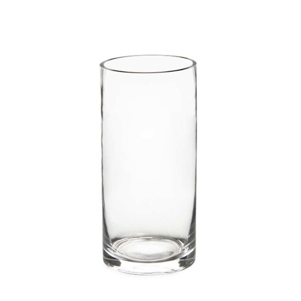 Tall Cylinder Glass Vase 10x30cm