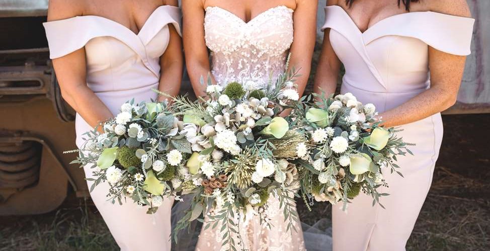 green wedding flowers