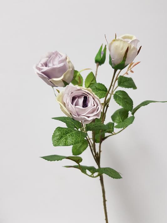 Artificial Rose Spray Lavender 61cm