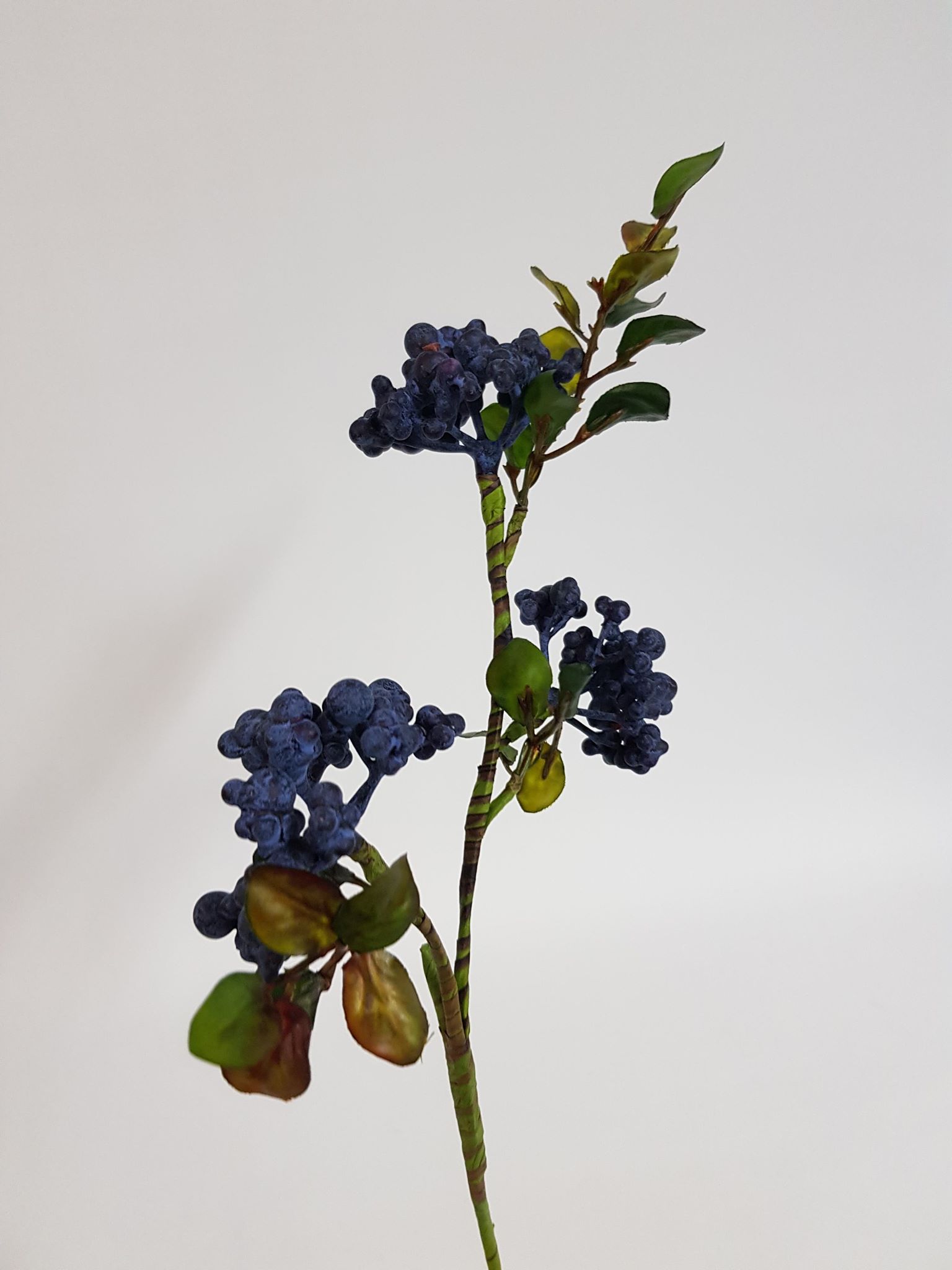 Artificial Navy Blue Berry Spray 48cm