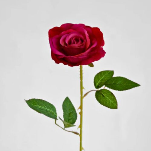 Artificial Rose Winter Magenta 55cm