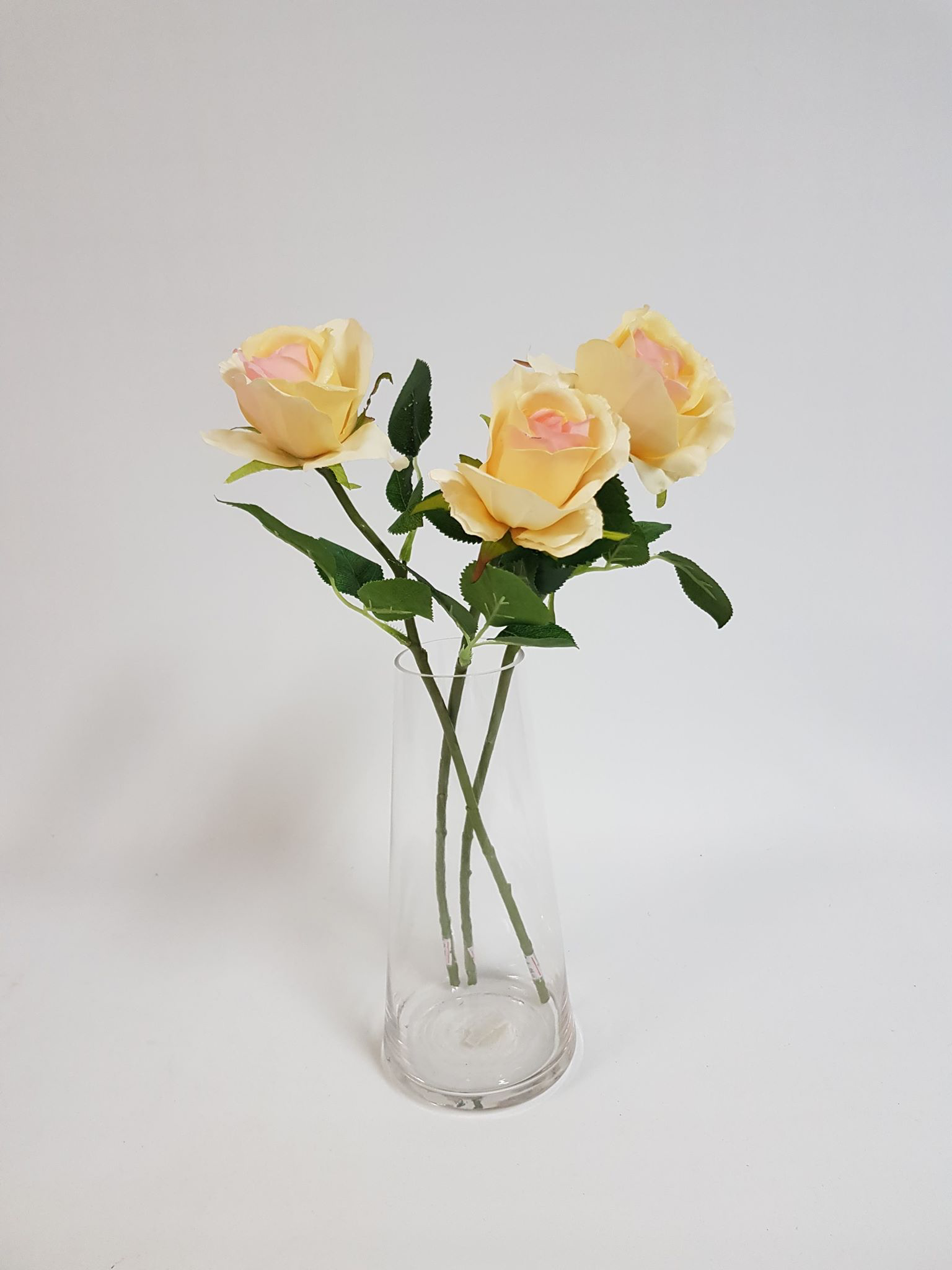Artificial Rose Bonnie Yellow/Pink