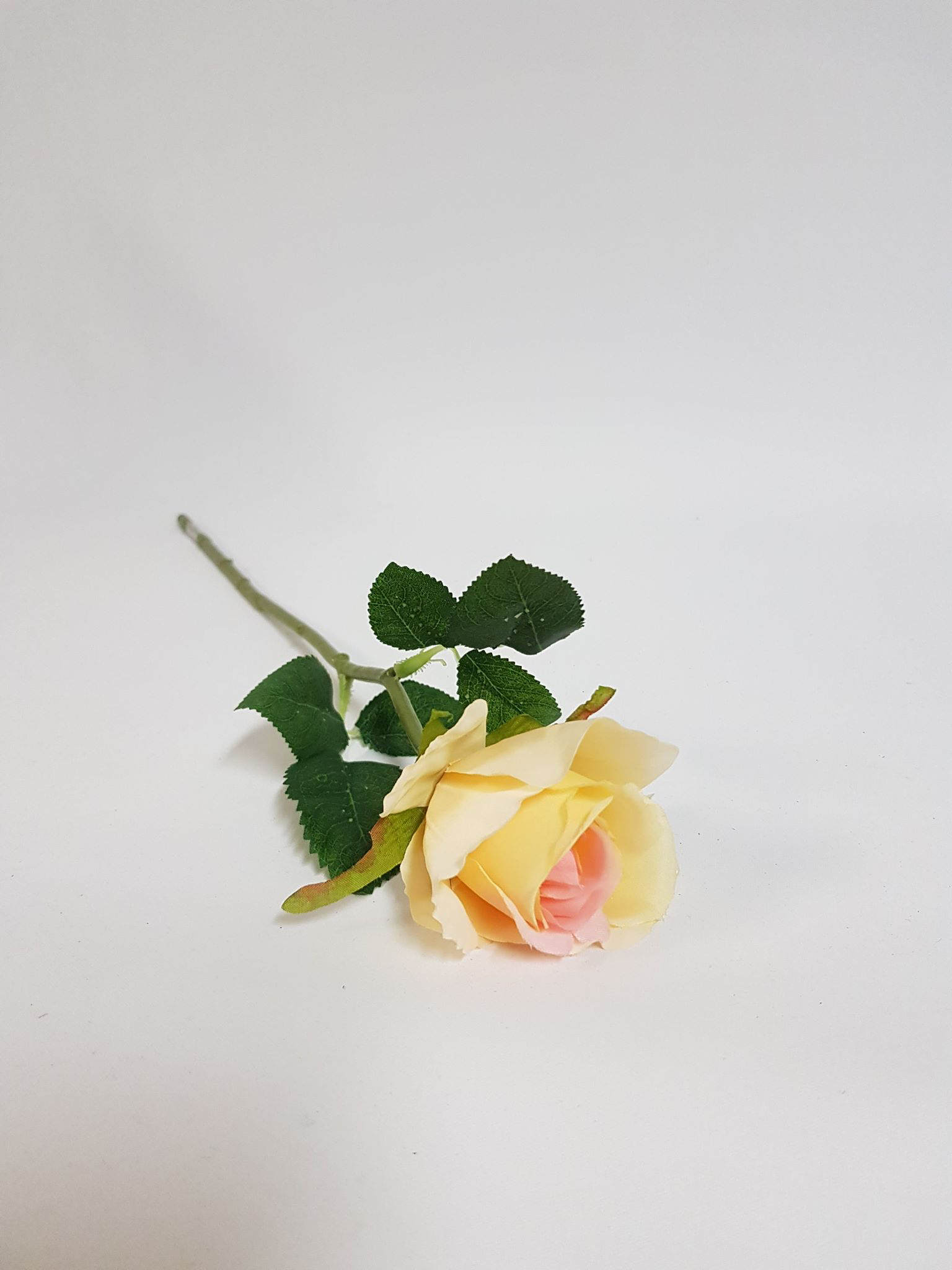 Artificial Rose Bonnie Yellow/Pink - Image 2