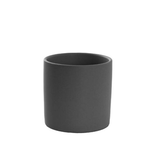 Ceramic Vase Cylinder Matte Black 15cm