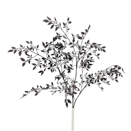 Artificial Ruscus Leaf Stem Aubergine 164cm