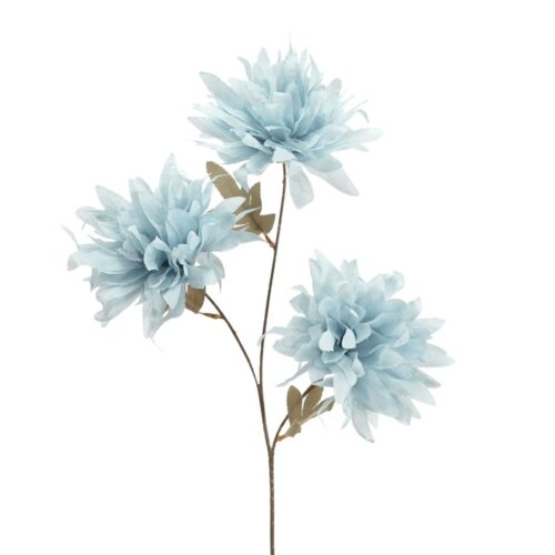 Artificial Chrysy Spray Dusty Blue 70cm