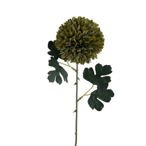 Artificial Disbud Flower Olive 56cm
