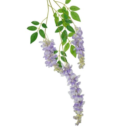 Artificial Hanging Whispy Wisteria Purple 85cm
