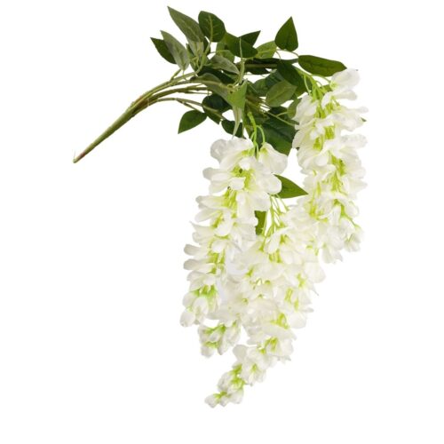 Artificial Hanging Wisteria Fresh White 78cm