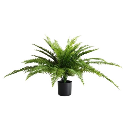 Artificial Leather Fern Plant 52cm