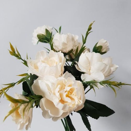 Mini Peony Bunch Cream 30cm