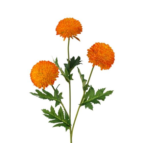 Artificial Dahlia Spray Terry Orange 68cm