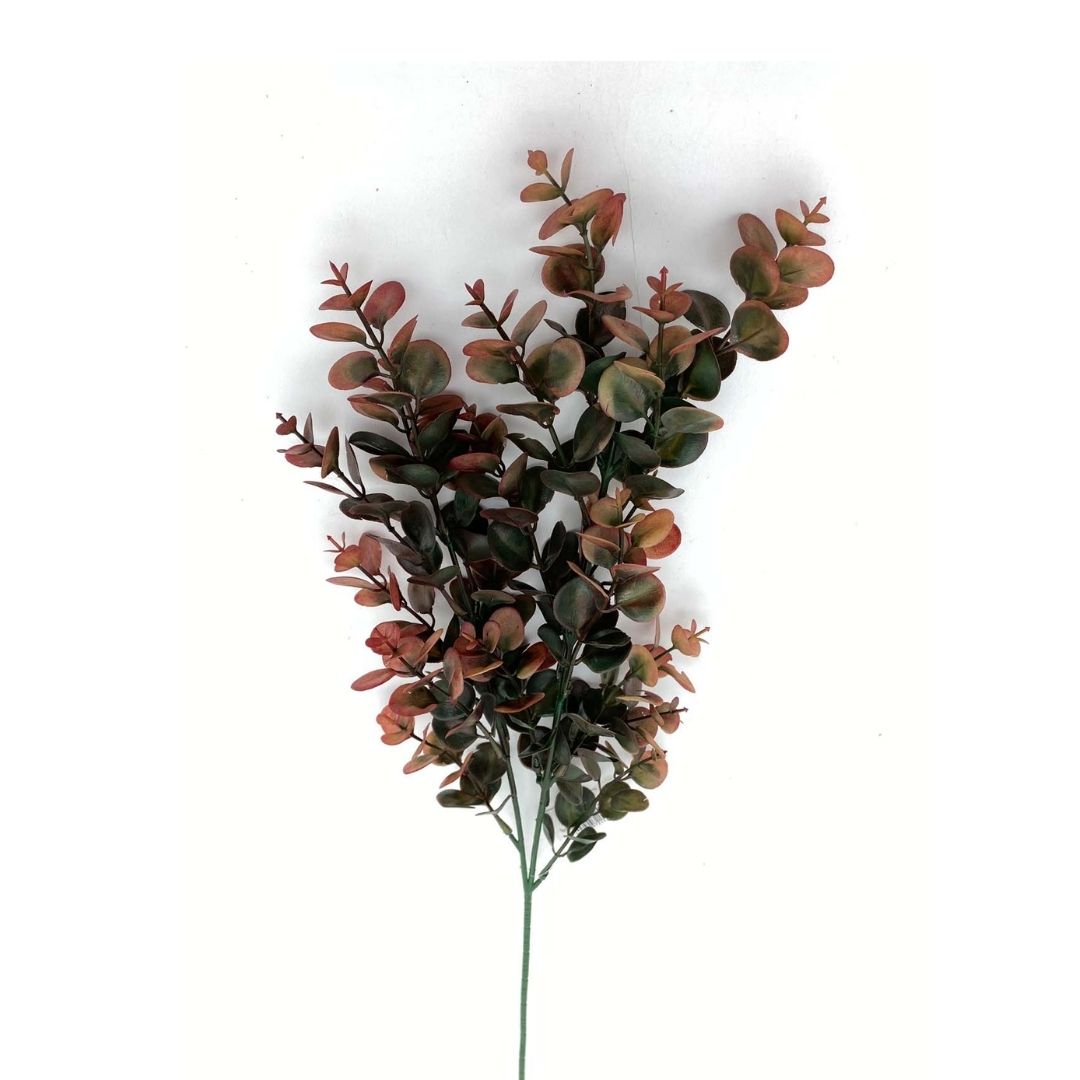 Artificial Eucalyptus Bush Brown Green 51cm