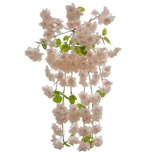 Artificial Hanging Cherry Blossom Bush Pink 80cm