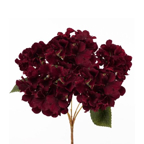 Artificial Hydrangea Bunch Claret 45cm