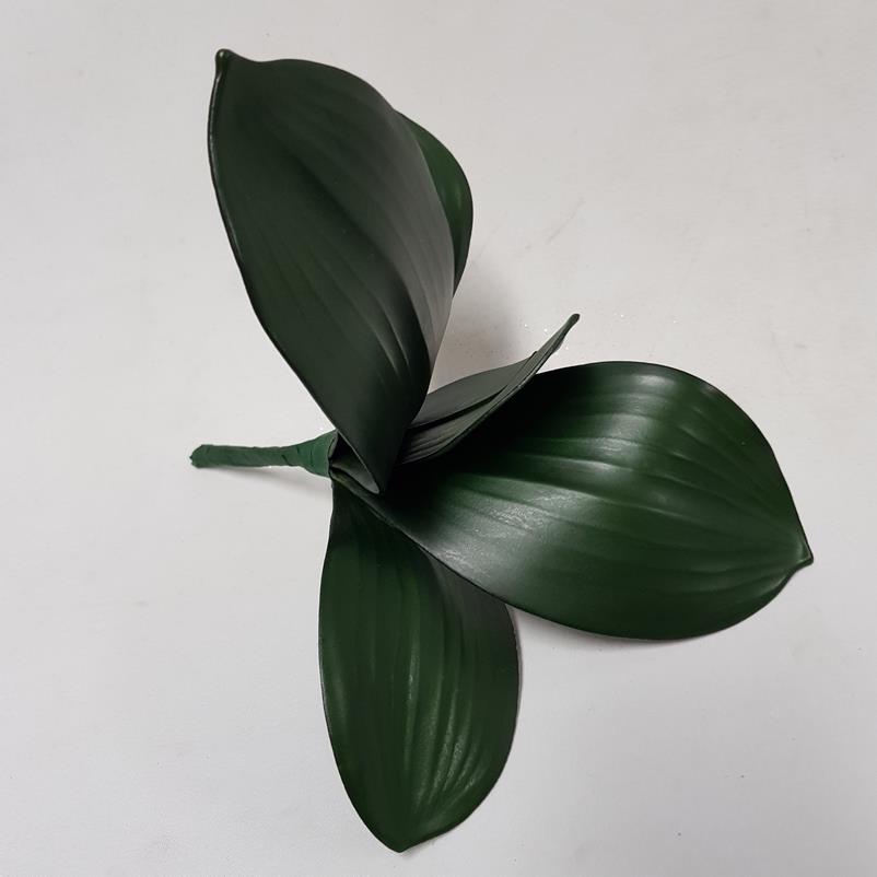 Artificial Phal Orchid Leaf Dark Green 20cm - Image 2