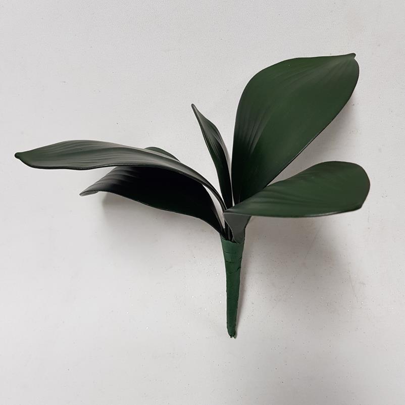 Artificial Phal Orchid Leaf Dark Green 20cm - Image 3