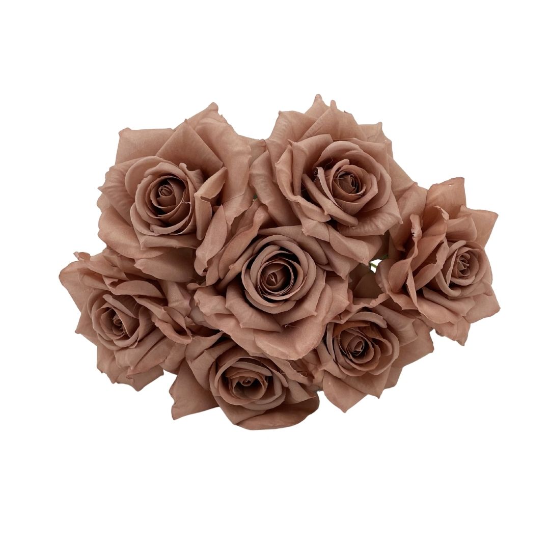 Artificial Rose Bunch Chrissy 7H Blush Pink 37cm