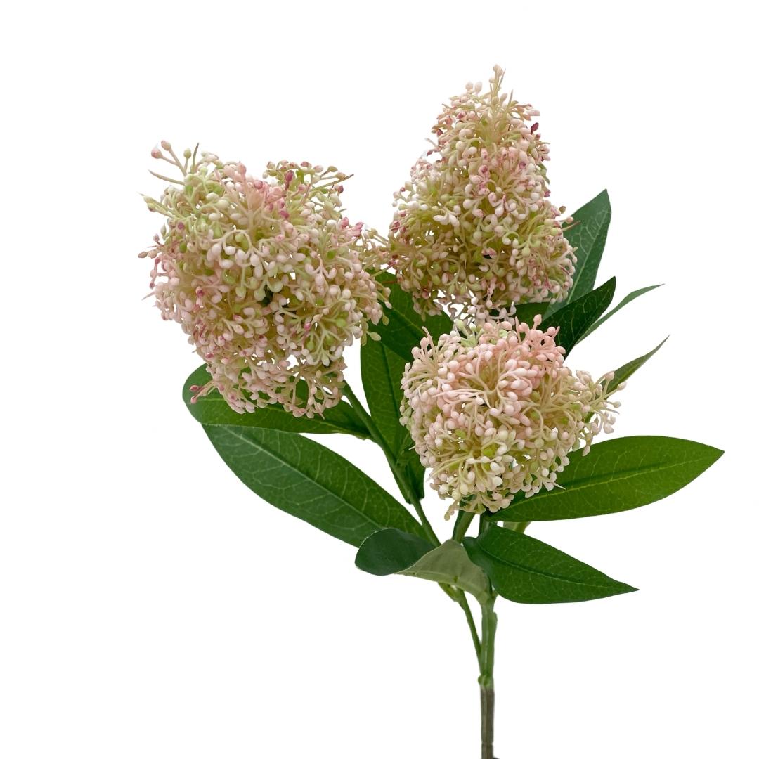 Artificial Skimmia Pink Green 58cm